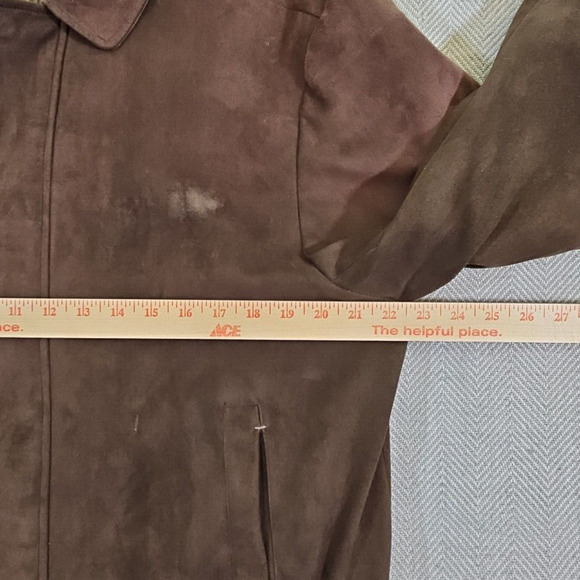 Perry Ellis Portfolio Microsuede Jacket Men's Medium Lined Full Zip Old Money - Picture 11 of 16